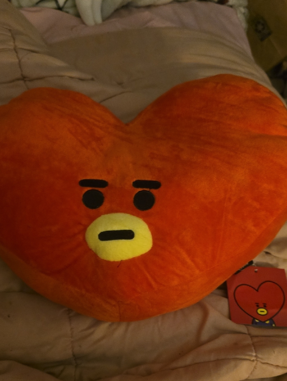 BT21 TATA Heart Plush Pillow